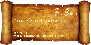 Pinczés Csongor névjegykártya