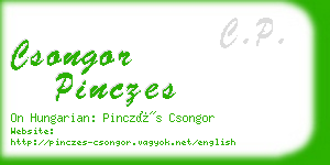 csongor pinczes business card
